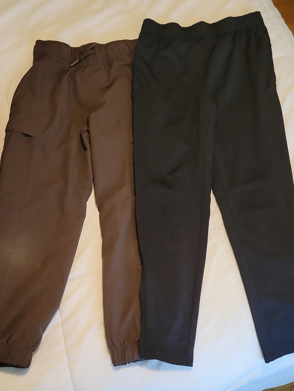 Boy's Elastic Waist Joggers- Brown and Black